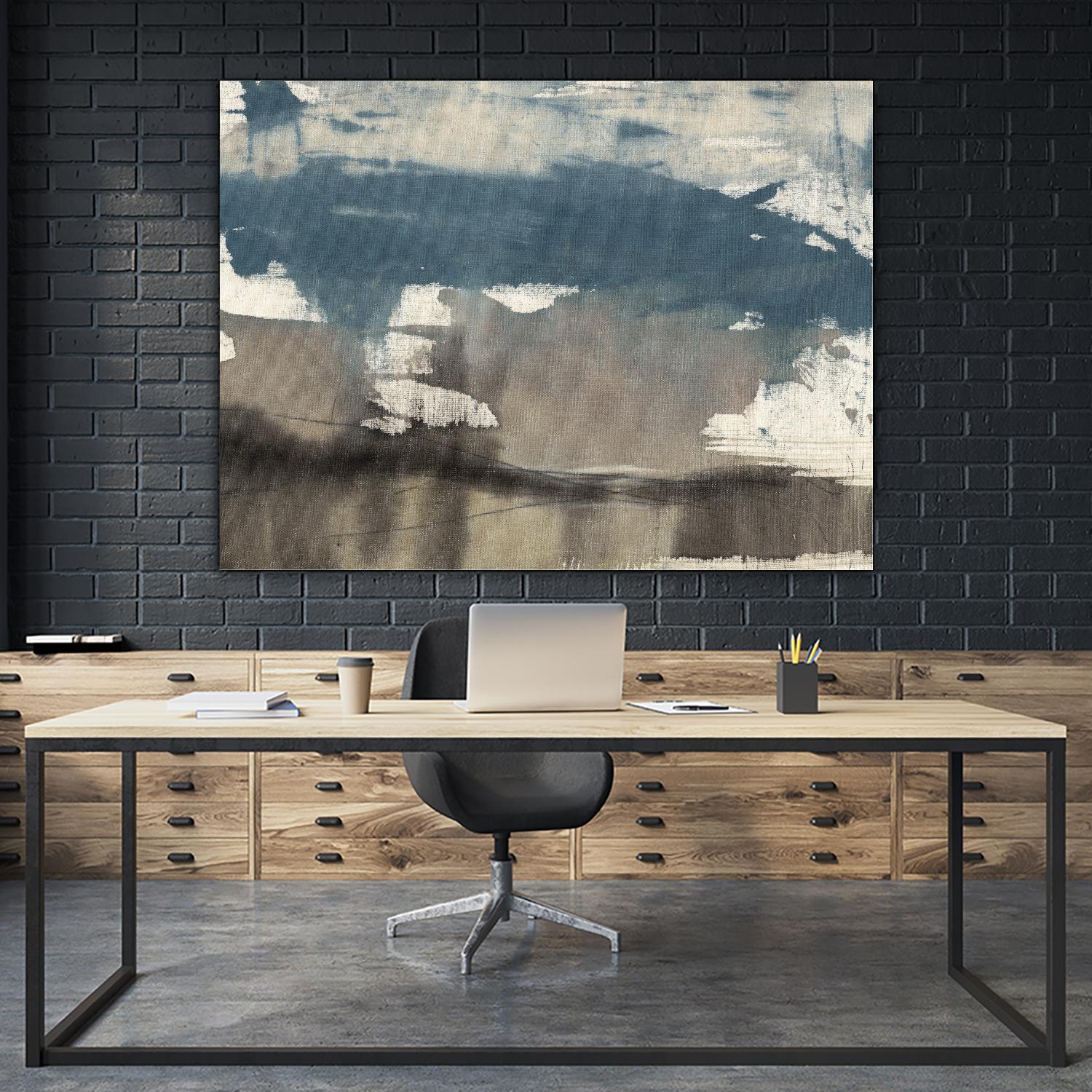 Kinetic Coastline I by Jennifer Goldberger on GIANT ART - blue abstract abstract 
