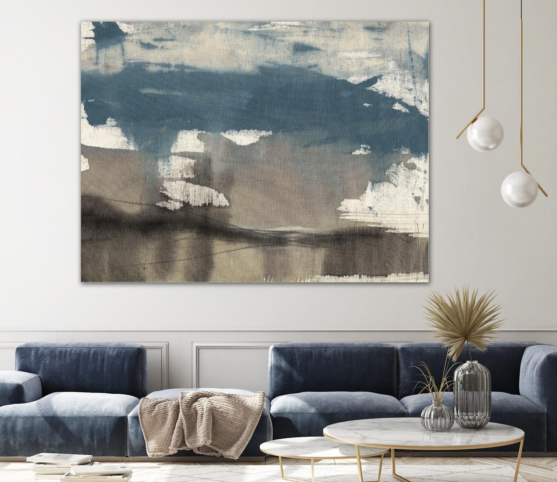 Kinetic Coastline I by Jennifer Goldberger on GIANT ART - blue abstract abstract 