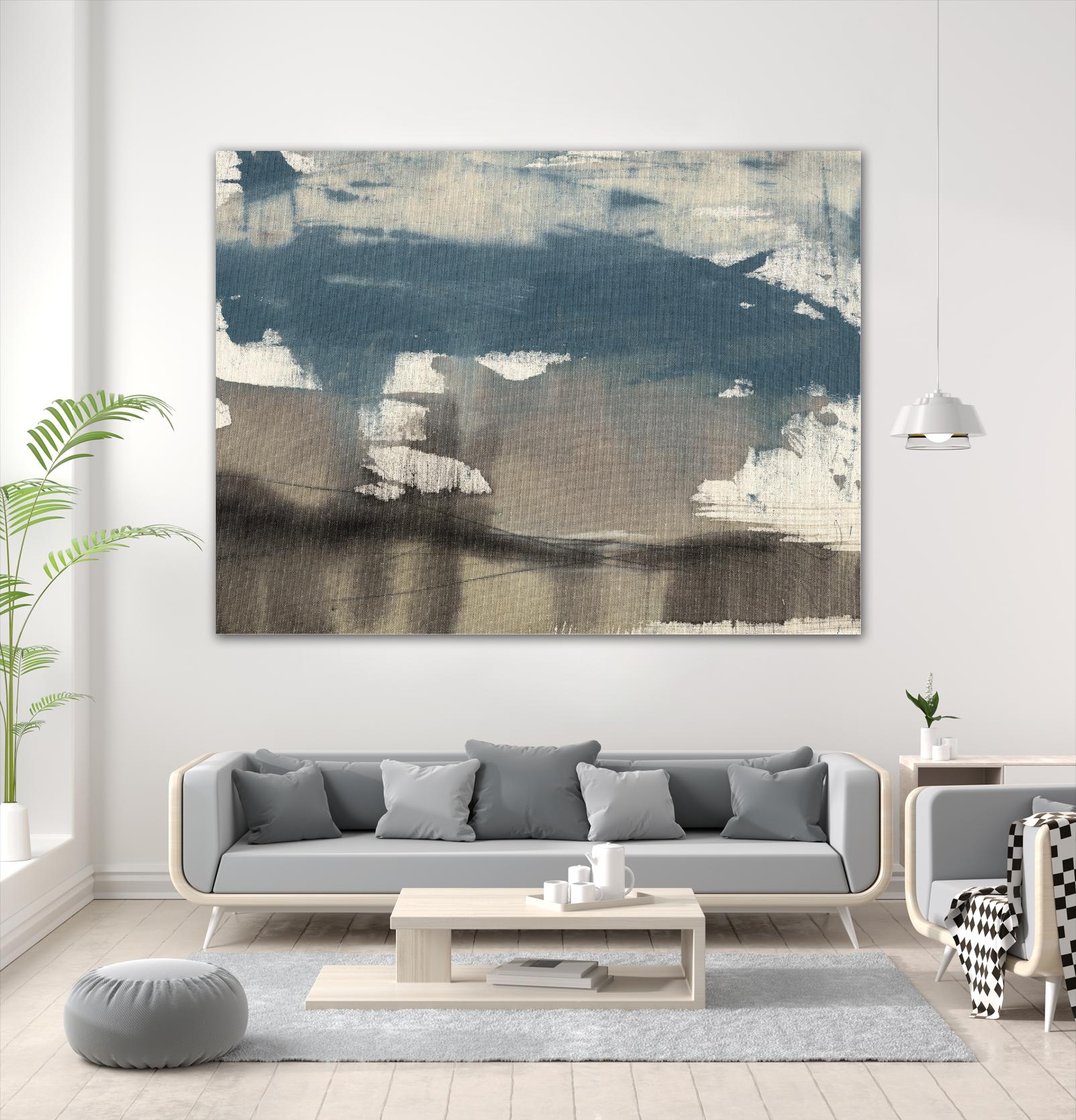 Kinetic Coastline I by Jennifer Goldberger on GIANT ART - blue abstract abstract 