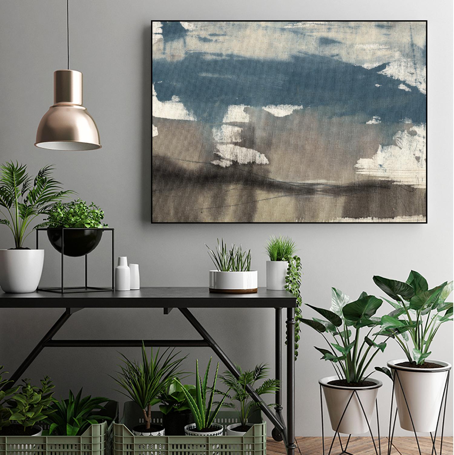 Kinetic Coastline I by Jennifer Goldberger on GIANT ART - blue abstract abstract 