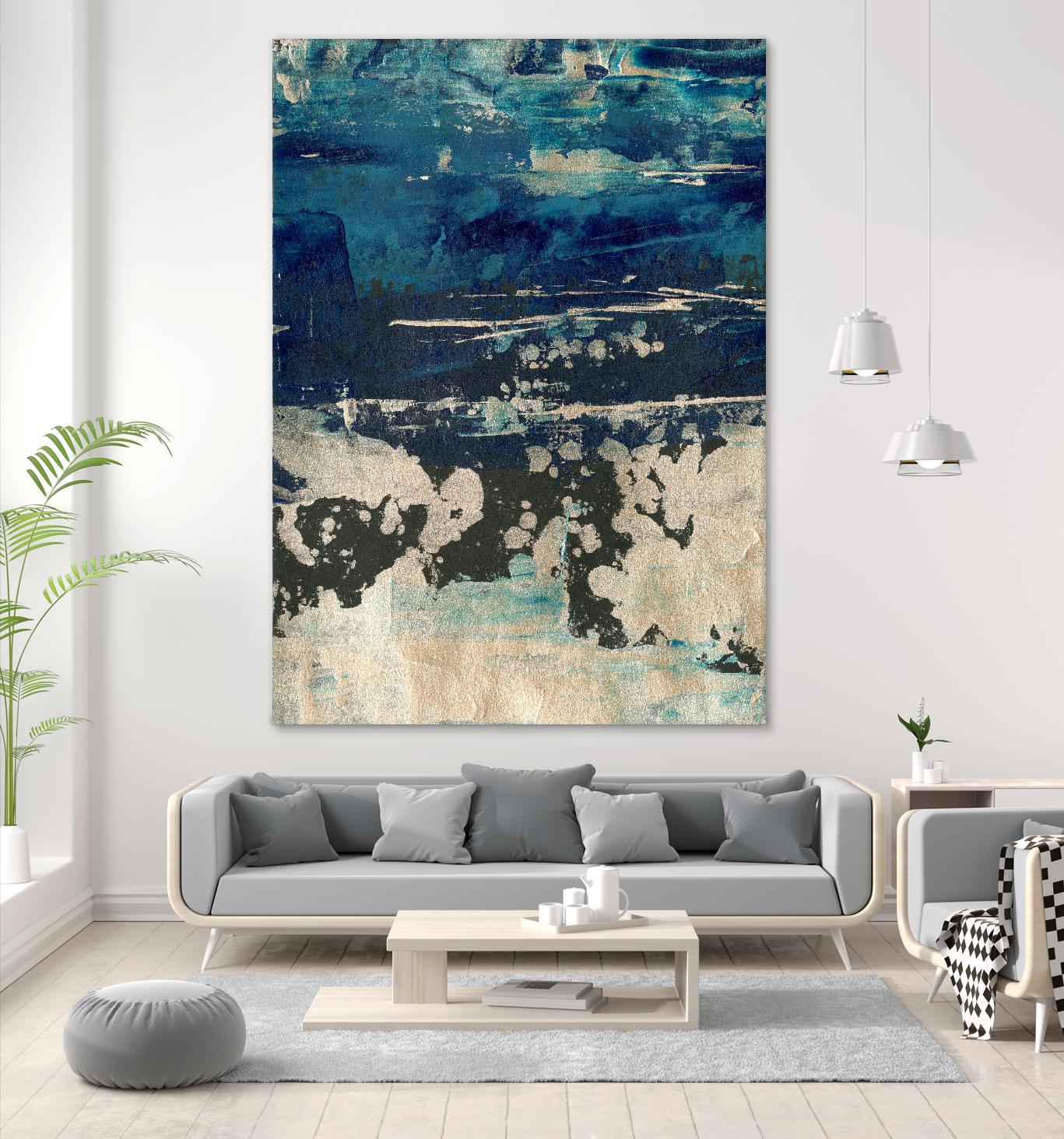 Silver Surf I by Ethan Harper on GIANT ART - gold abstract abstract 