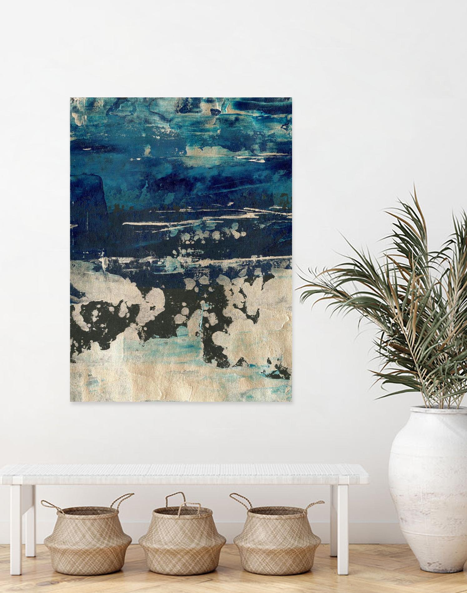 Silver Surf I by Ethan Harper on GIANT ART - gold abstract abstract 