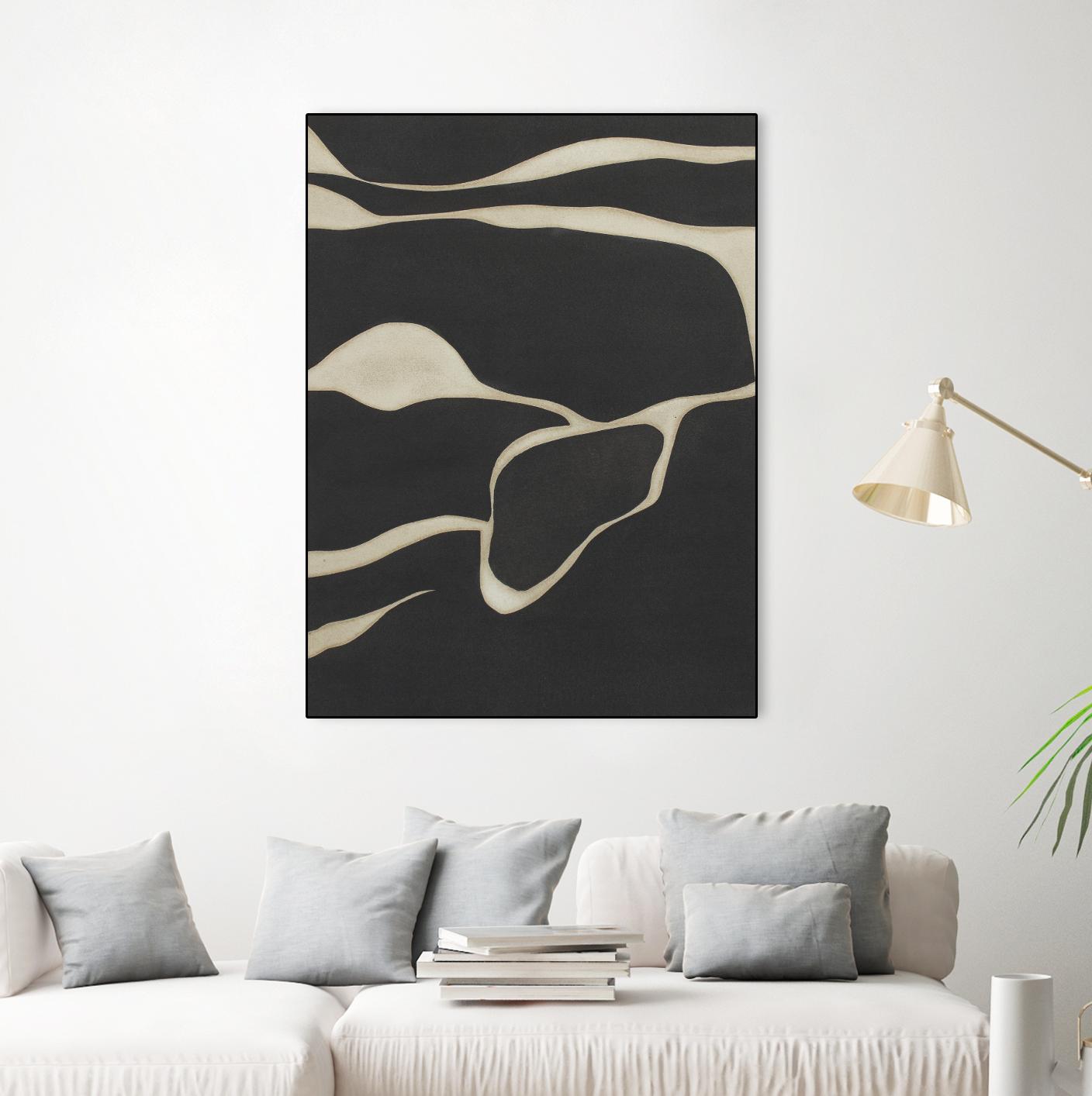 Tides in Sepia III by Rob Delamater on GIANT ART - black abstract abstract 