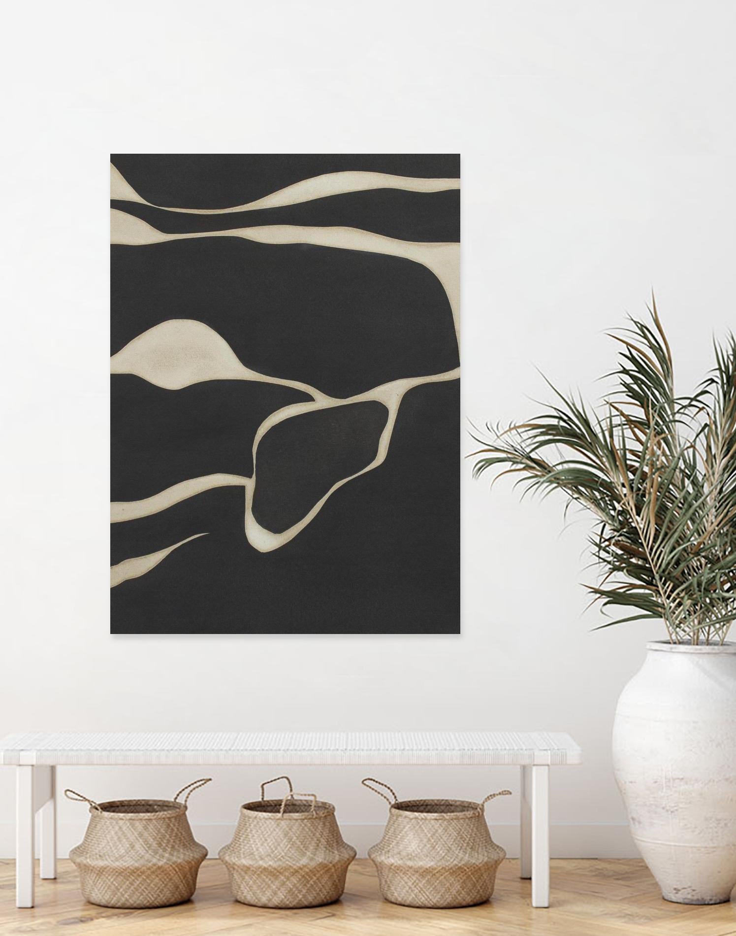 Tides in Sepia III by Rob Delamater on GIANT ART - black abstract abstract 