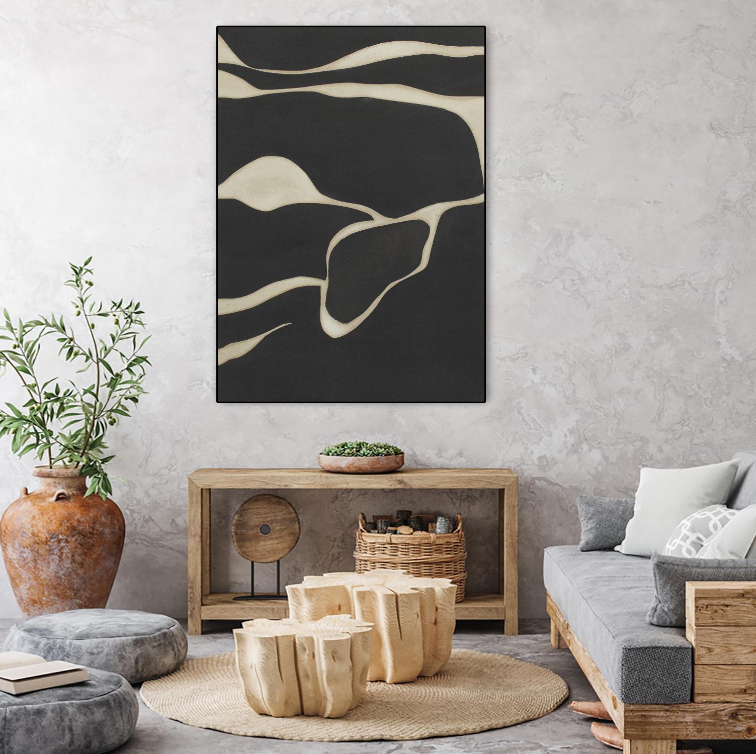 Tides in Sepia III by Rob Delamater on GIANT ART - black abstract abstract 