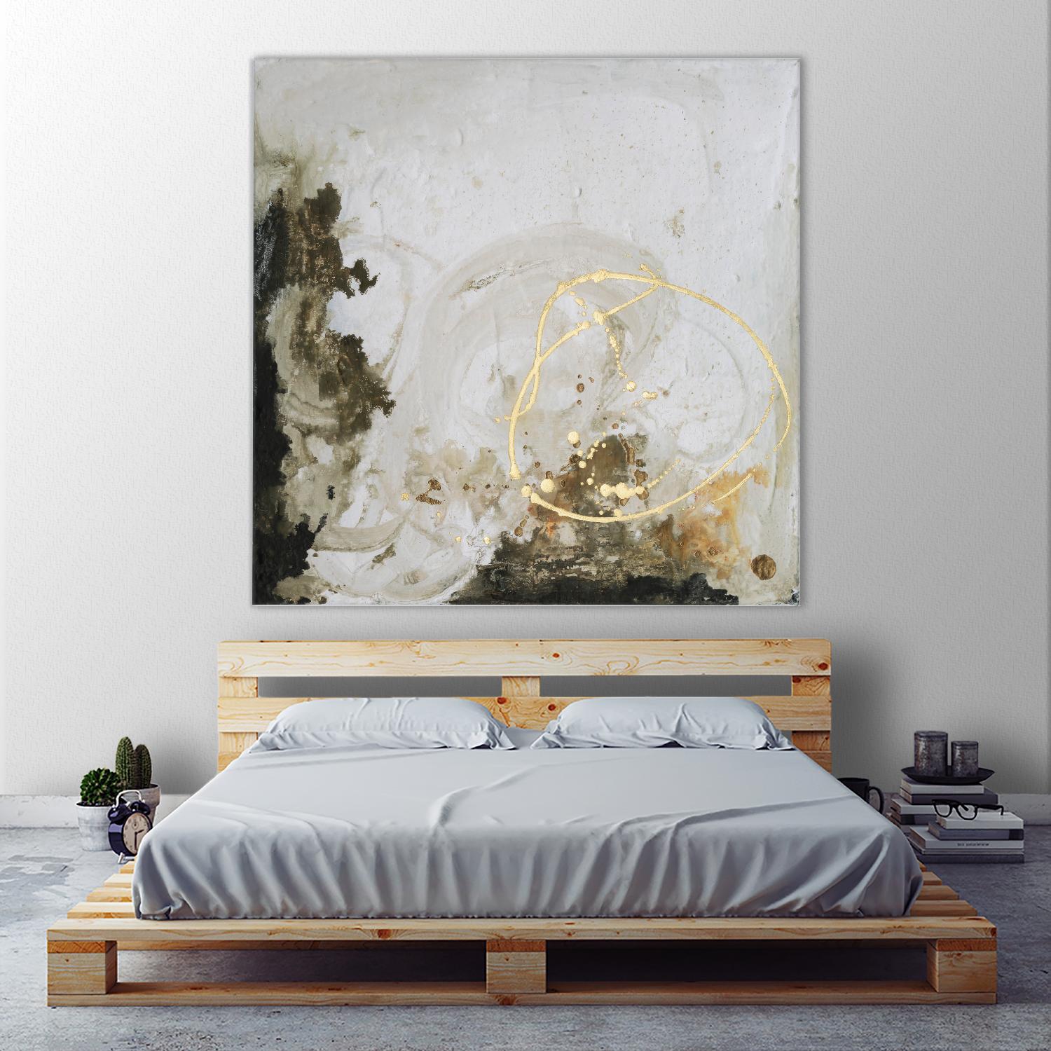 Friendship II by Joyce Combs on GIANT ART - gold abstract abstract