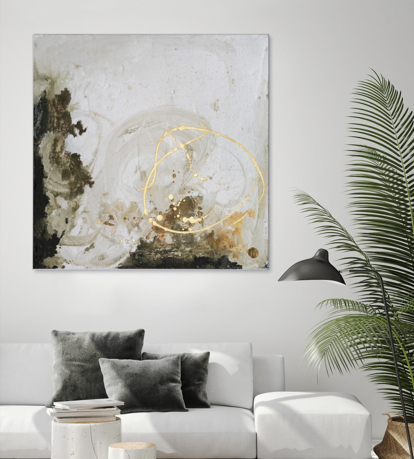 Friendship II by Joyce Combs on GIANT ART - gold abstract abstract