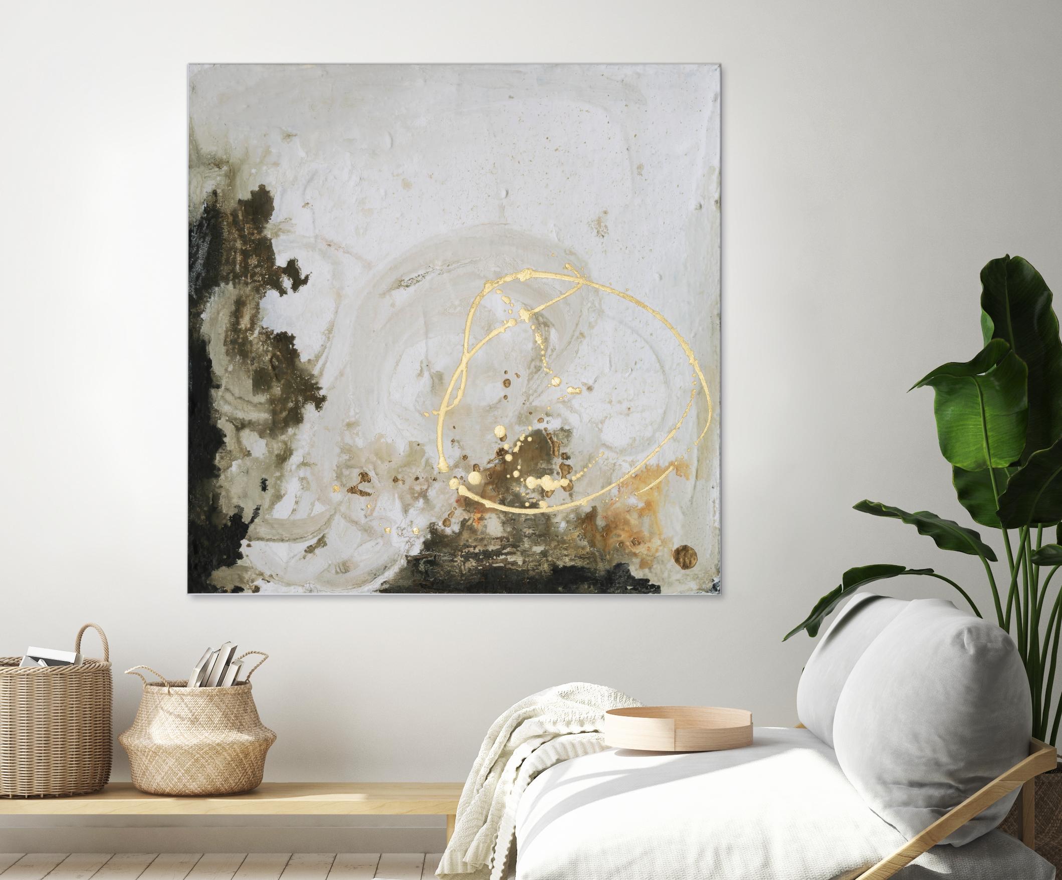 Friendship II by Joyce Combs on GIANT ART - gold abstract abstract