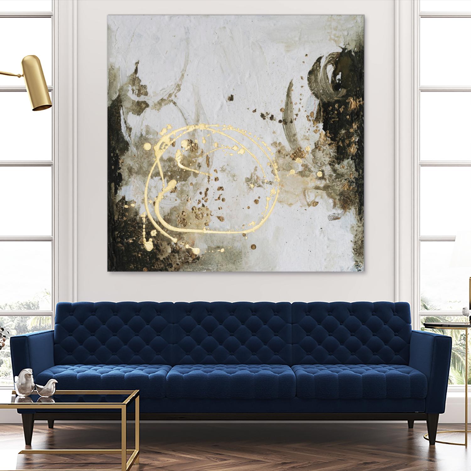 Friendship IV by Joyce Combs on GIANT ART - gold abstract abstract 
