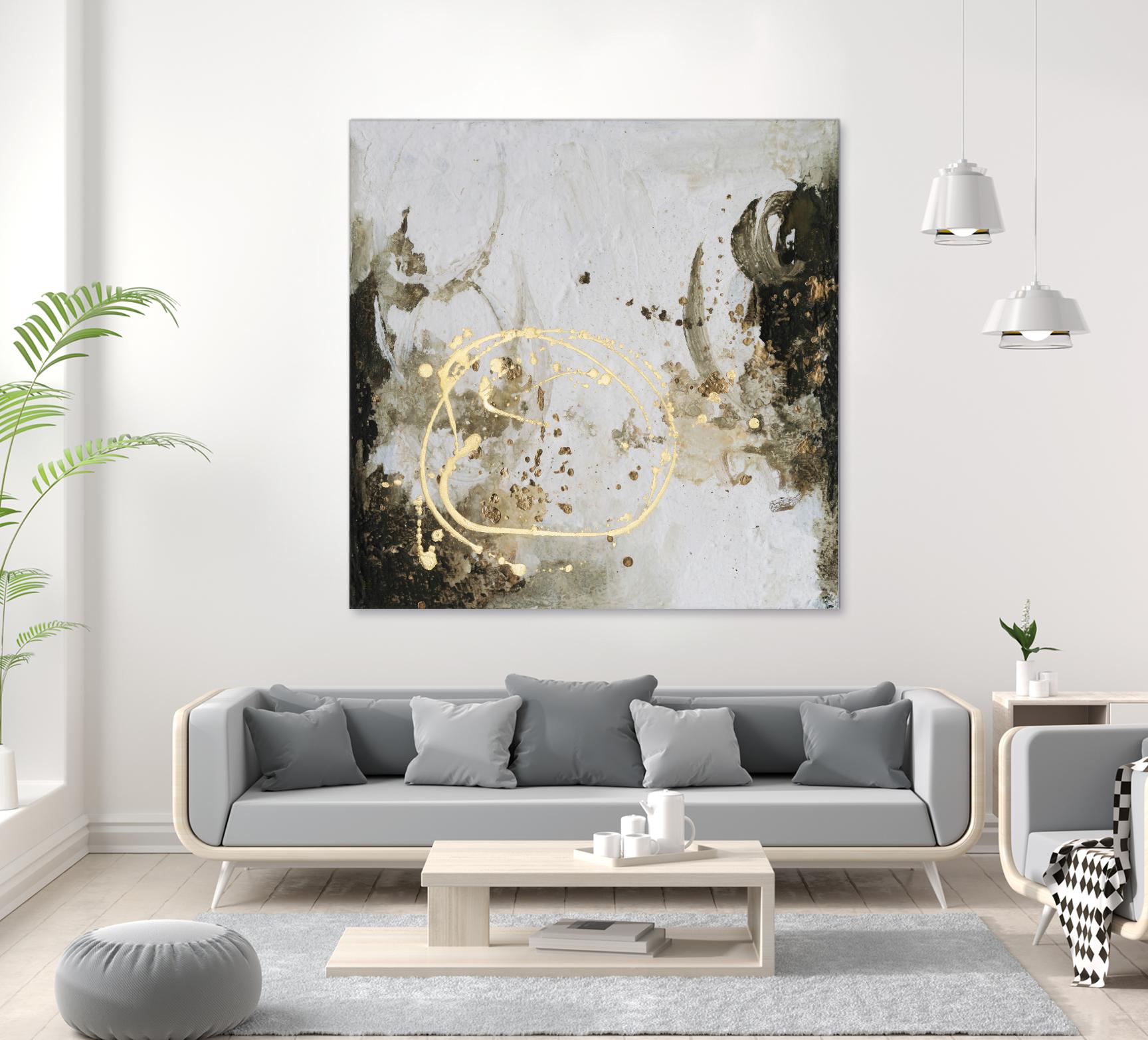 Friendship IV by Joyce Combs on GIANT ART - gold abstract abstract 