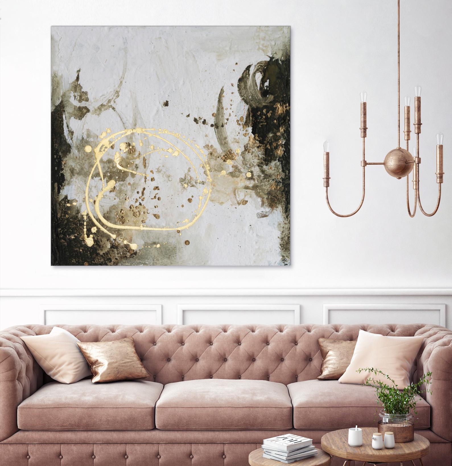 Friendship IV by Joyce Combs on GIANT ART - gold abstract abstract 