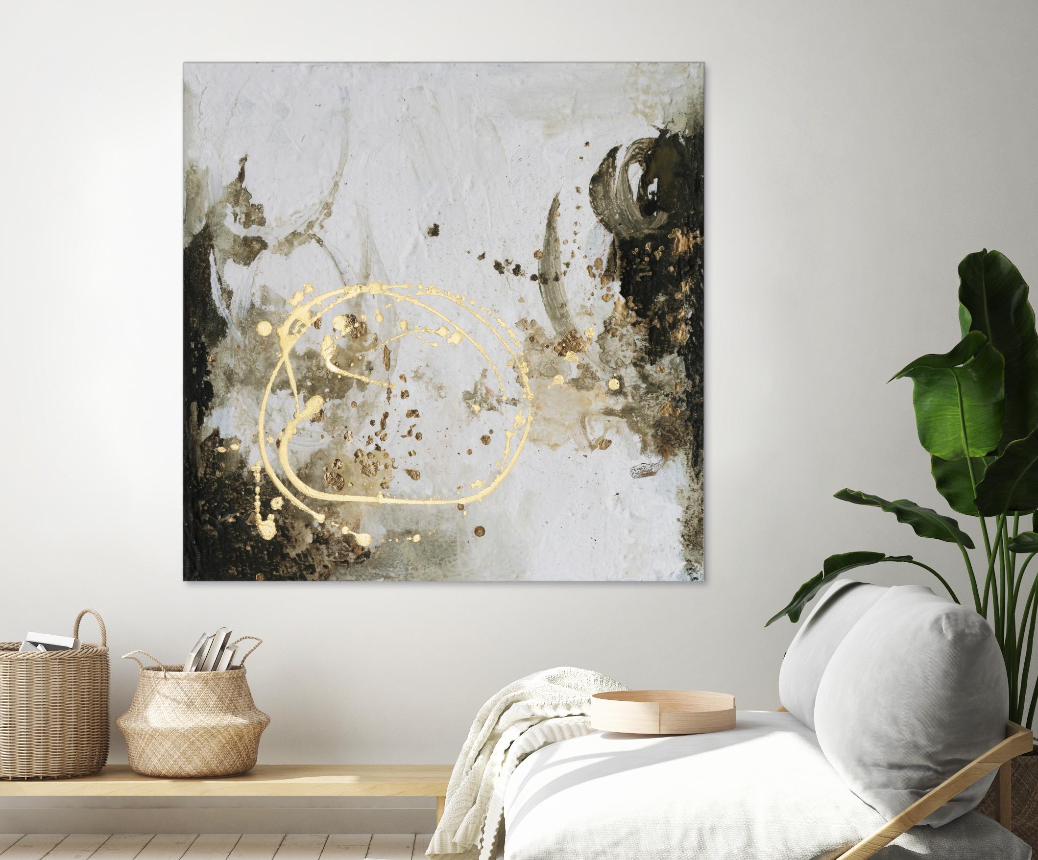 Friendship IV by Joyce Combs on GIANT ART - gold abstract abstract 