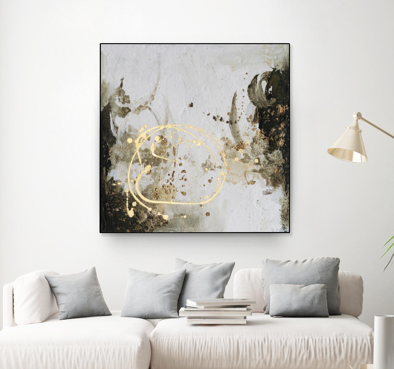 Friendship IV by Joyce Combs on GIANT ART - gold abstract abstract 