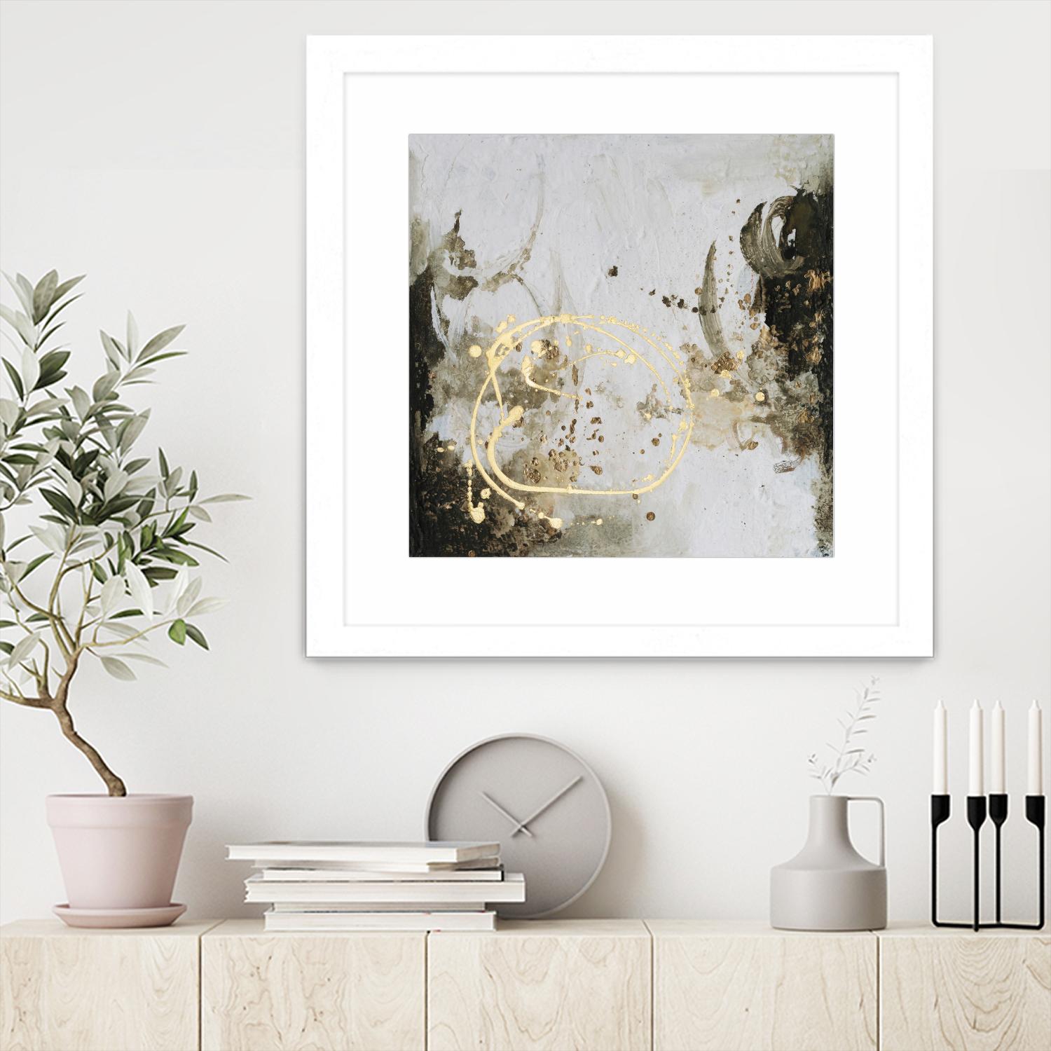 Friendship IV by Joyce Combs on GIANT ART - gold abstract abstract 