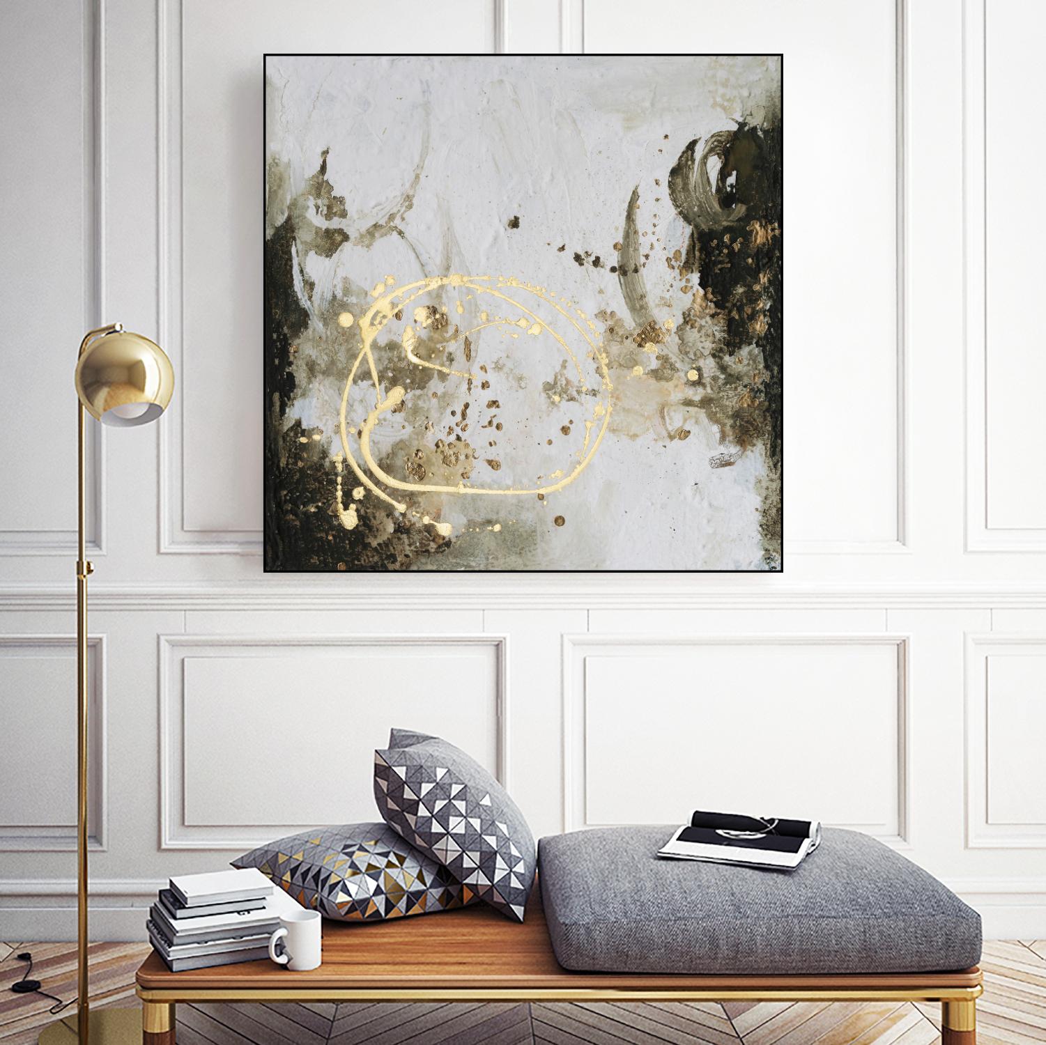 Friendship IV by Joyce Combs on GIANT ART - gold abstract abstract 