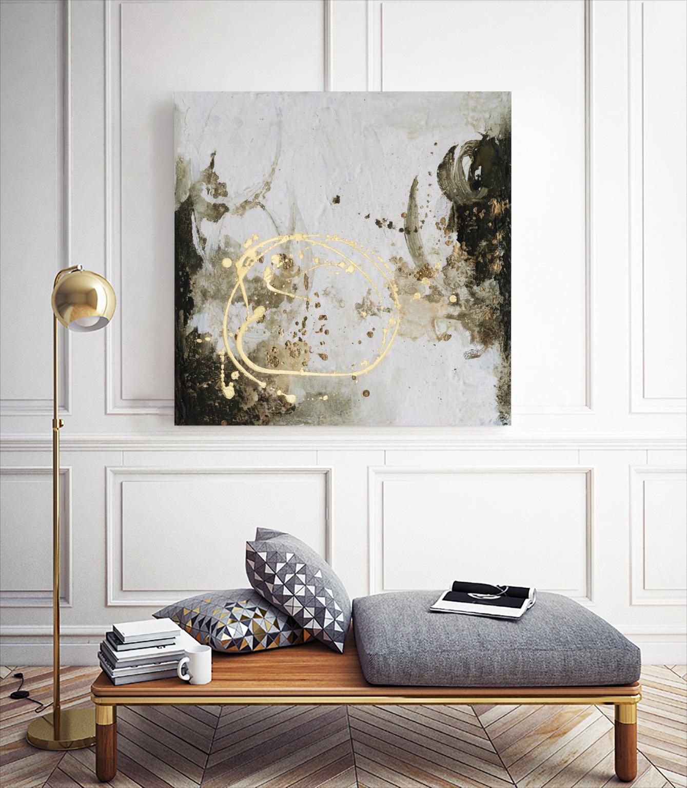 Friendship IV by Joyce Combs on GIANT ART - gold abstract abstract 