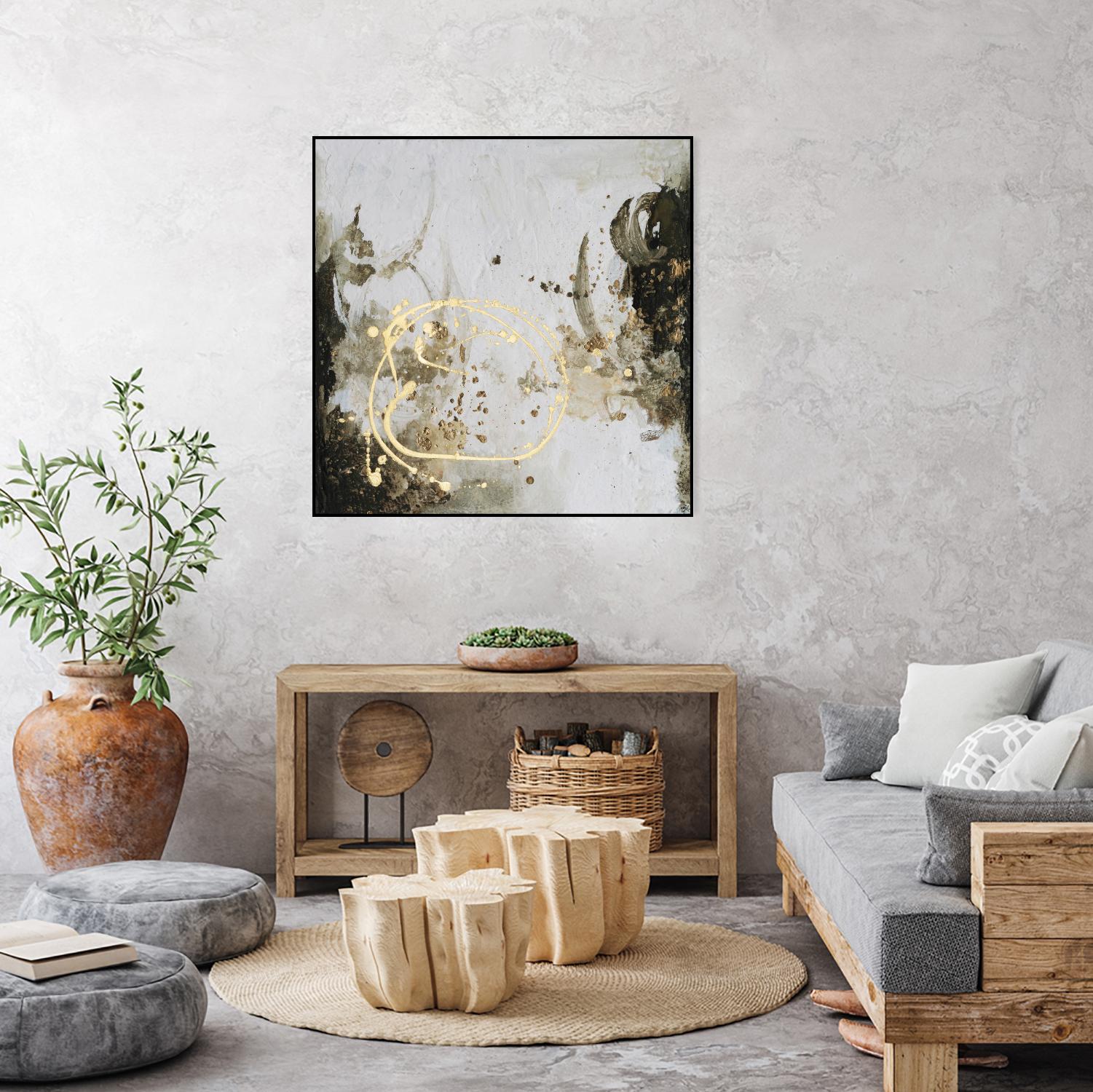 Friendship IV by Joyce Combs on GIANT ART - gold abstract abstract 