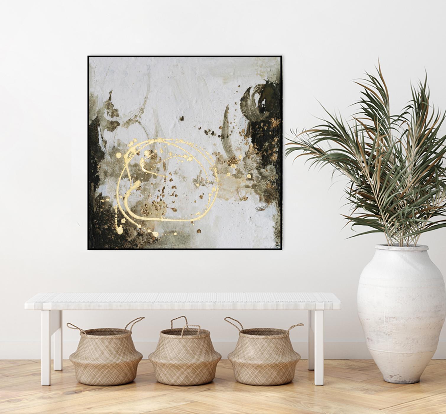Friendship IV by Joyce Combs on GIANT ART - gold abstract abstract 