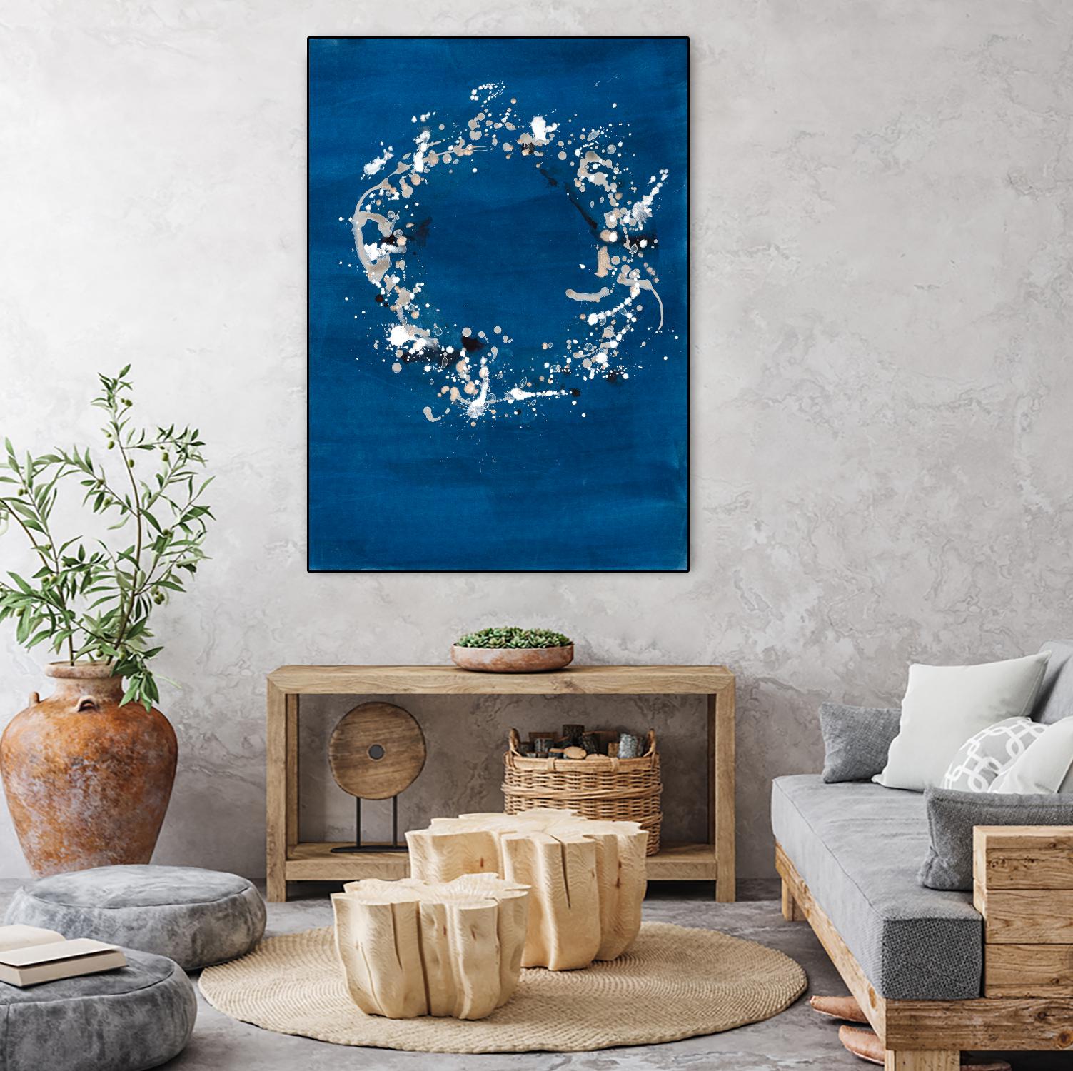 Indigo Coronet by Vanessa Binder on GIANT ART - blue abstract abstract