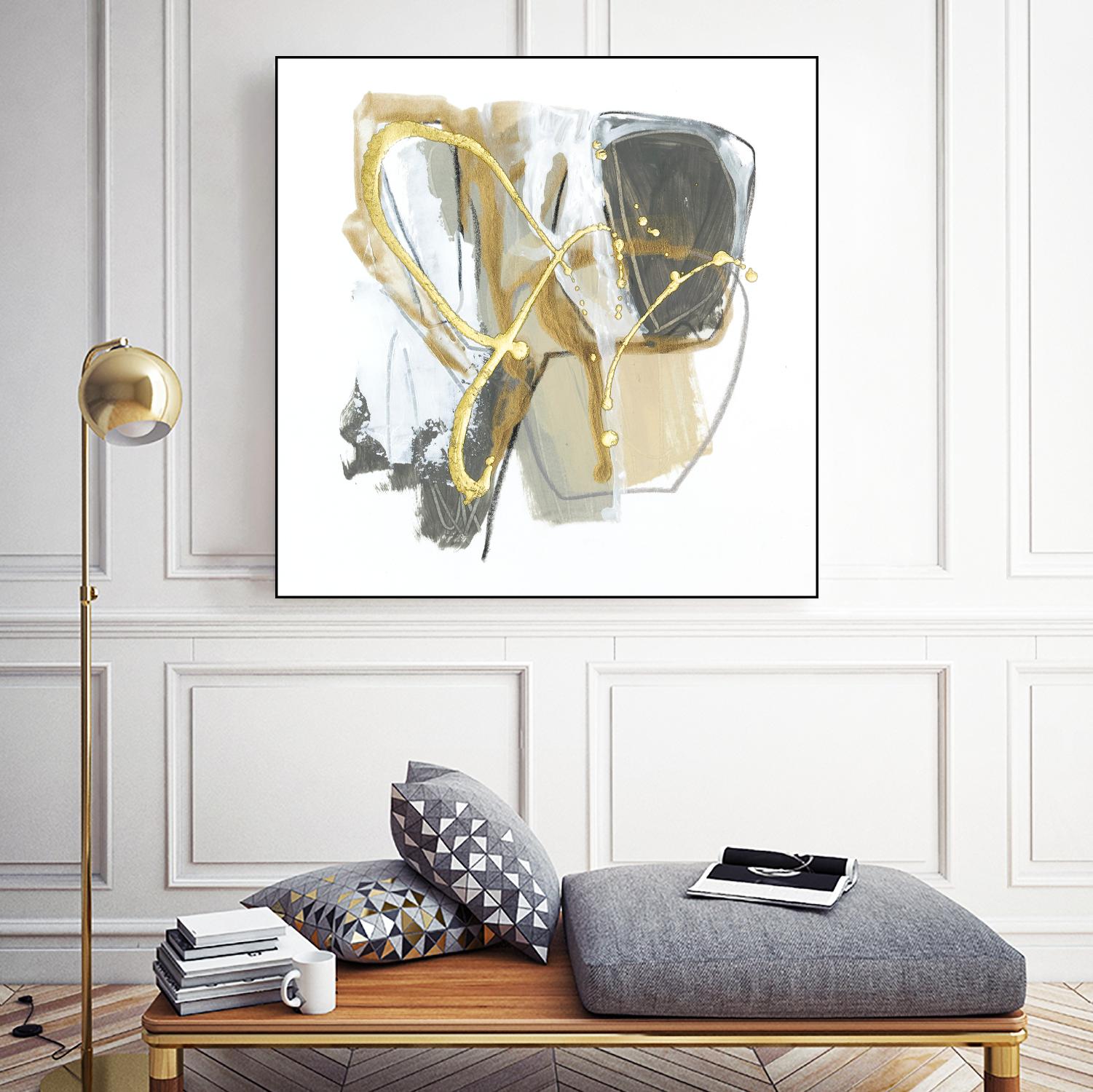 Metallurgy I by June Vess on GIANT ART - gold abstract abstract 