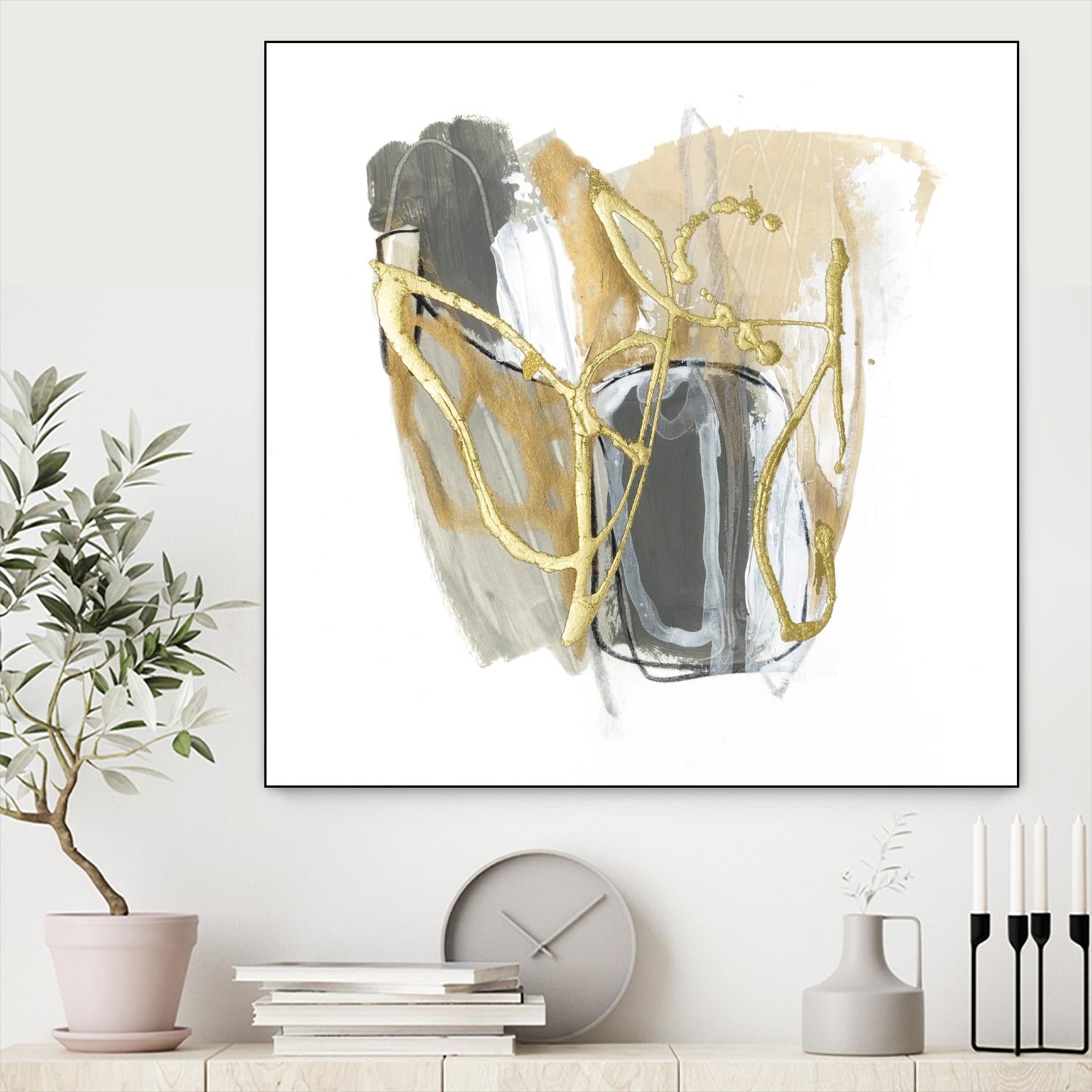 Metallurgy VI by June Vess on GIANT ART - beige abstract abstract
