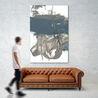 Blue & Grey Swipe I by Jennifer Goldberger on GIANT ART - beige abstract abstract
