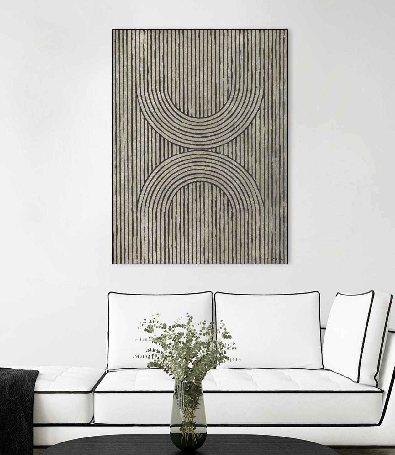 Cedar Grooves II by Vanna Lam on GIANT ART - black  abstract