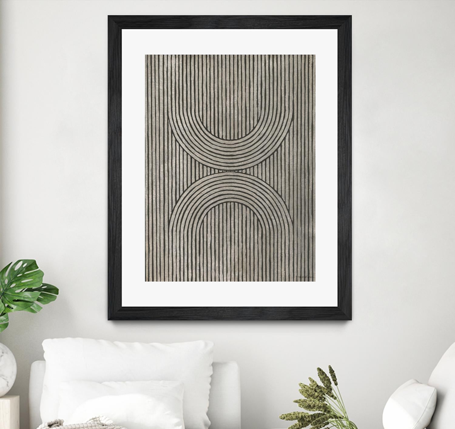 Cedar Grooves II by Vanna Lam on GIANT ART - black  abstract