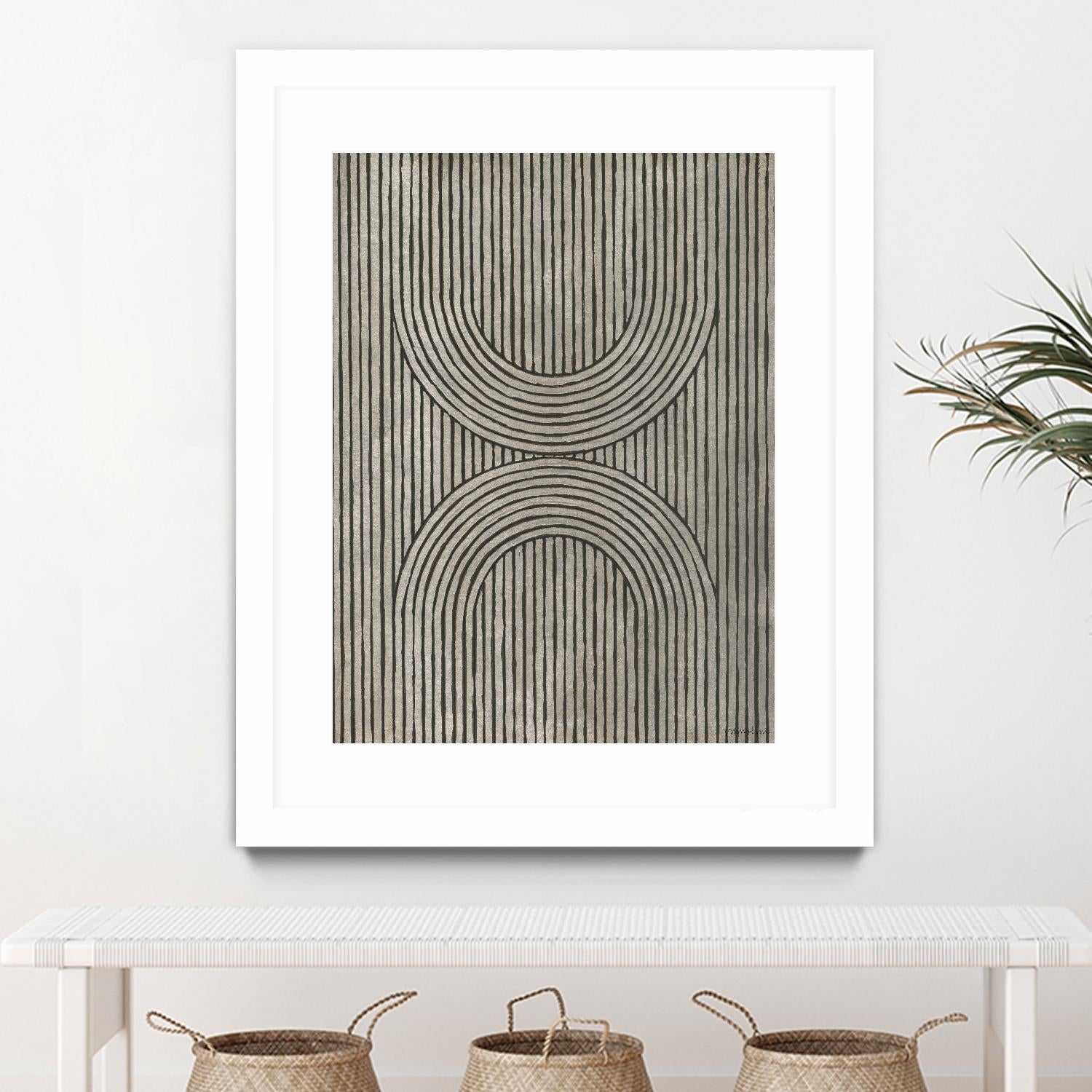 Cedar Grooves II by Vanna Lam on GIANT ART - black  abstract
