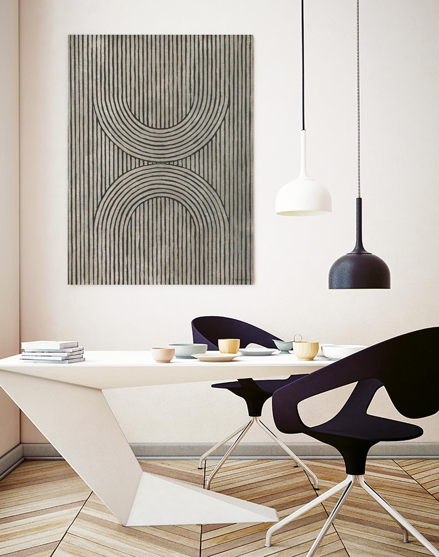 Cedar Grooves II by Vanna Lam on GIANT ART - black  abstract