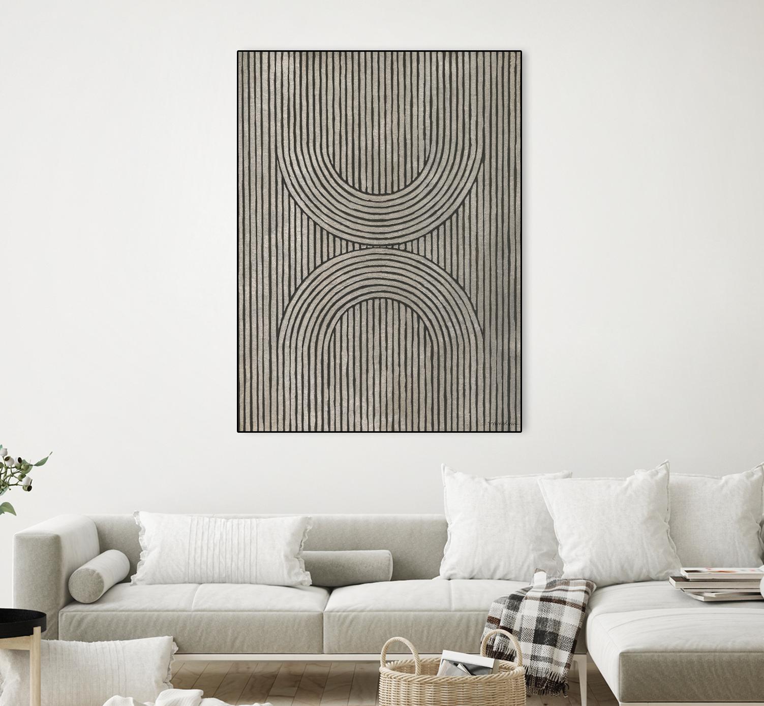 Cedar Grooves II by Vanna Lam on GIANT ART - black  abstract