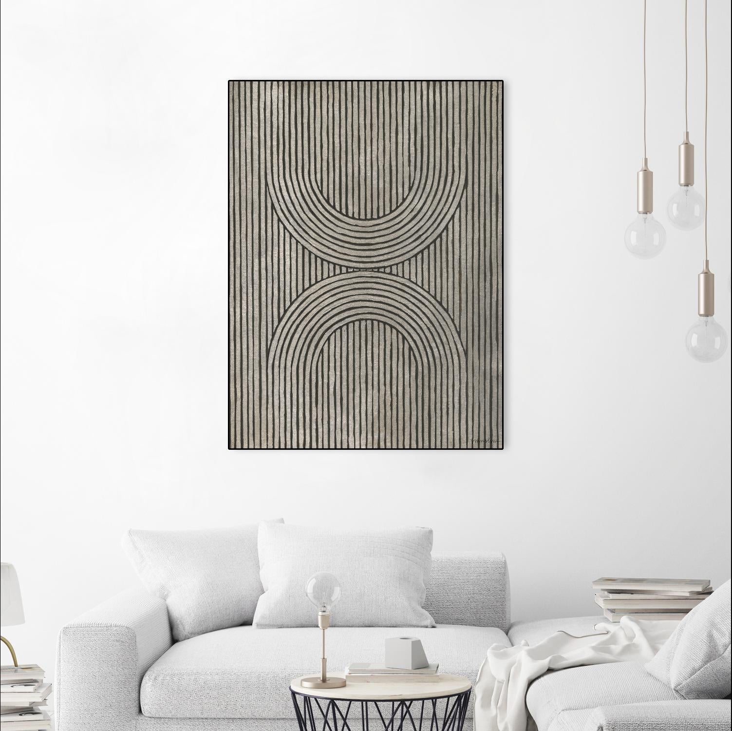 Cedar Grooves II by Vanna Lam on GIANT ART - black  abstract