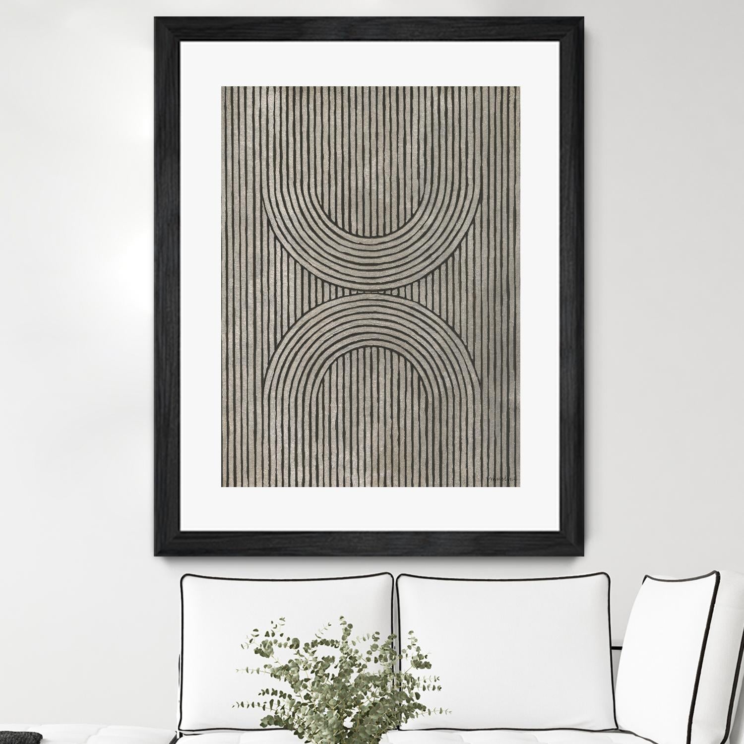 Cedar Grooves II by Vanna Lam on GIANT ART - black  abstract