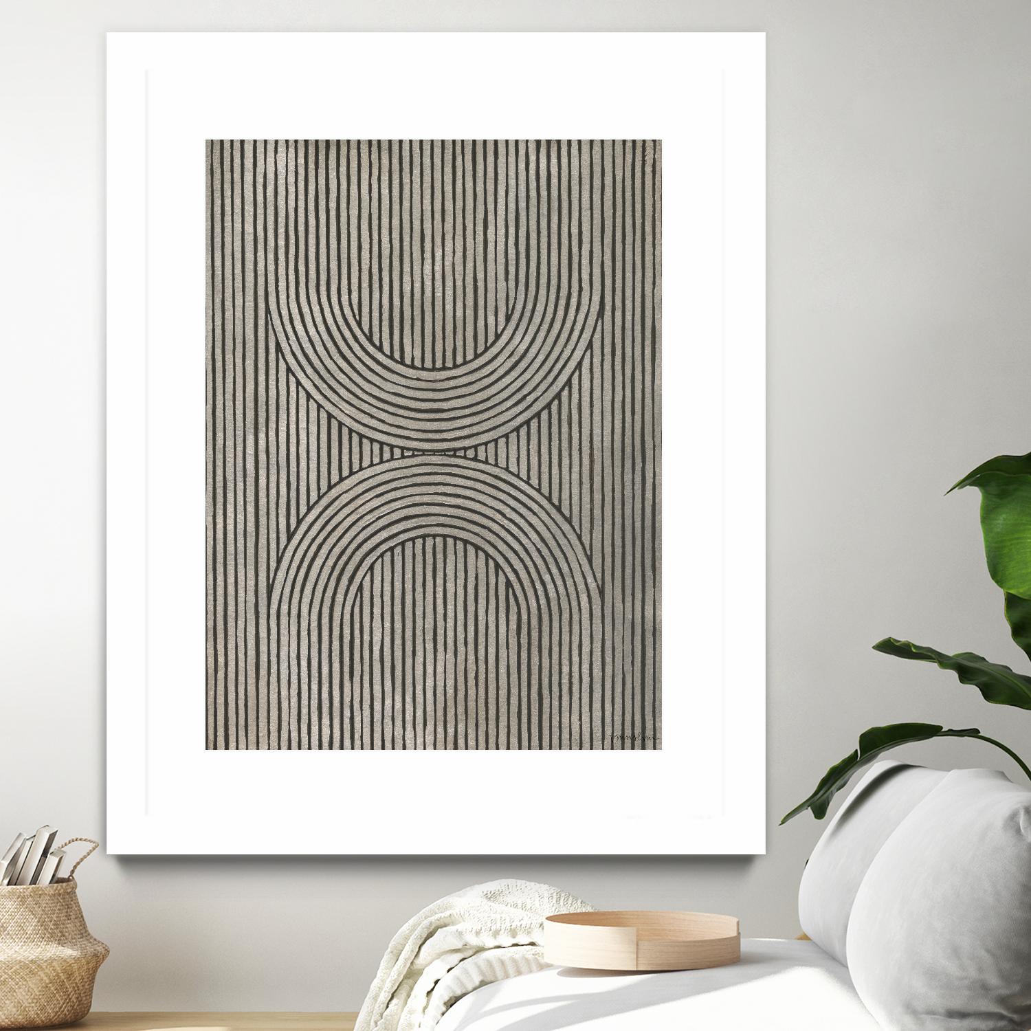Cedar Grooves II by Vanna Lam on GIANT ART - black  abstract