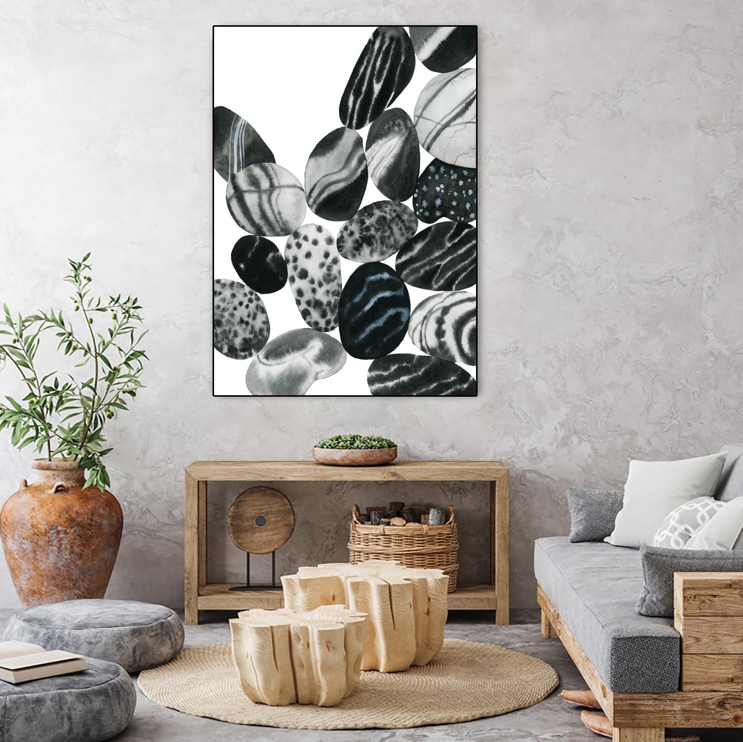 Dalmatian Rocks II by Grace Popp on GIANT ART - white abstract abstract 