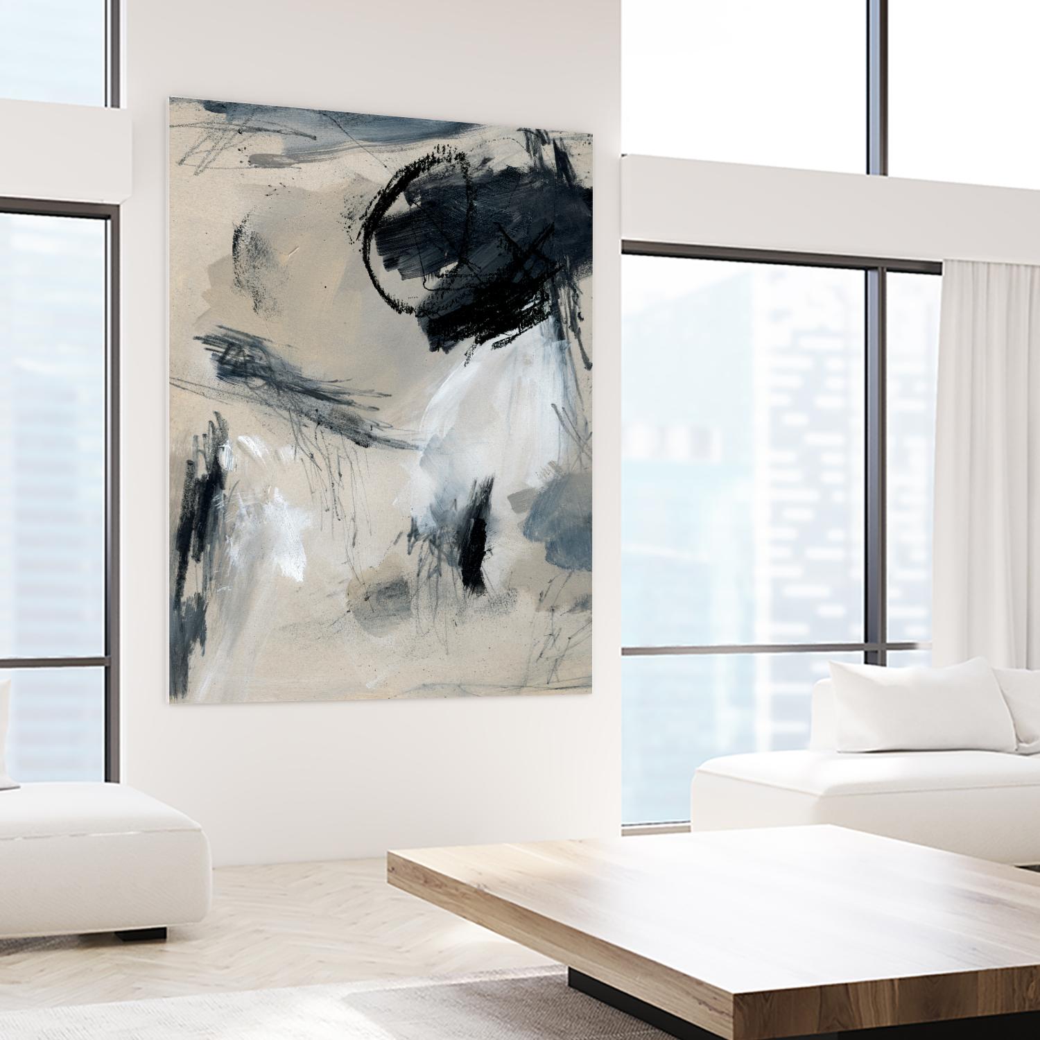Scribble Abstract I by Jennifer Parker on GIANT ART - grey  abstract abstract 