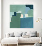 Teal and Sage I by Victoria Barnes on GIANT ART - pink  abstract abstract