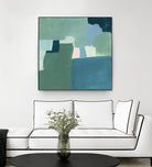Teal and Sage I by Victoria Barnes on GIANT ART - pink  abstract abstract