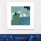 Teal and Sage I by Victoria Barnes on GIANT ART - pink  abstract abstract