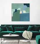 Teal and Sage I by Victoria Barnes on GIANT ART - pink  abstract abstract