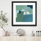 Teal and Sage I by Victoria Barnes on GIANT ART - pink  abstract abstract