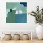Teal and Sage I by Victoria Barnes on GIANT ART - pink  abstract abstract