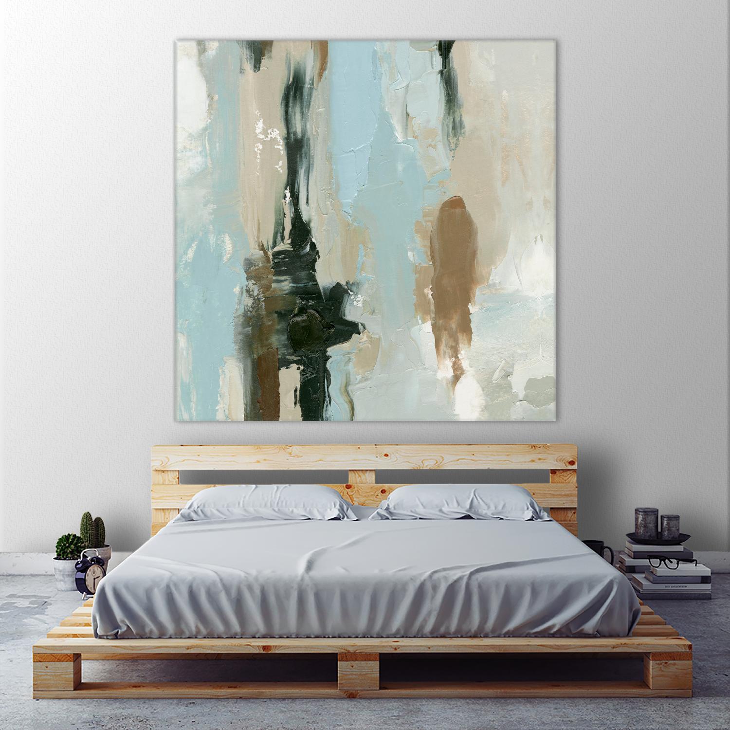 Neutral Landslide I by Emma Caroline on GIANT ART - green landscapes & seascapes abstract