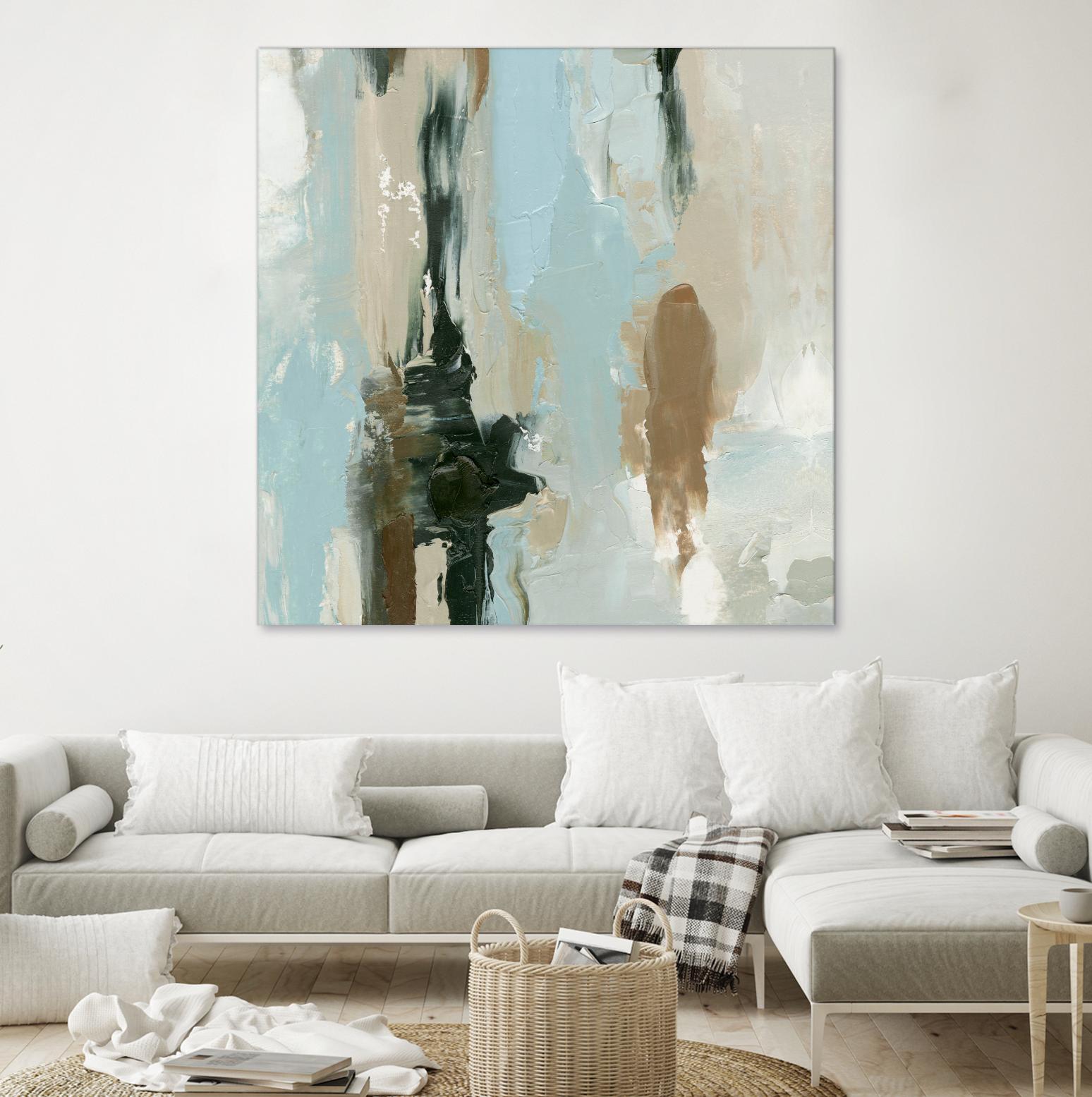 Neutral Landslide I by Emma Caroline on GIANT ART - green landscapes & seascapes abstract