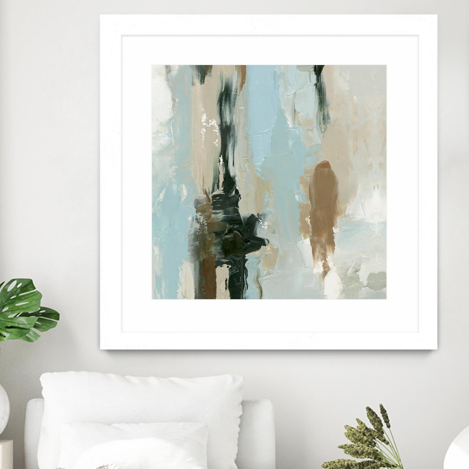 Neutral Landslide I by Emma Caroline on GIANT ART - green landscapes & seascapes abstract