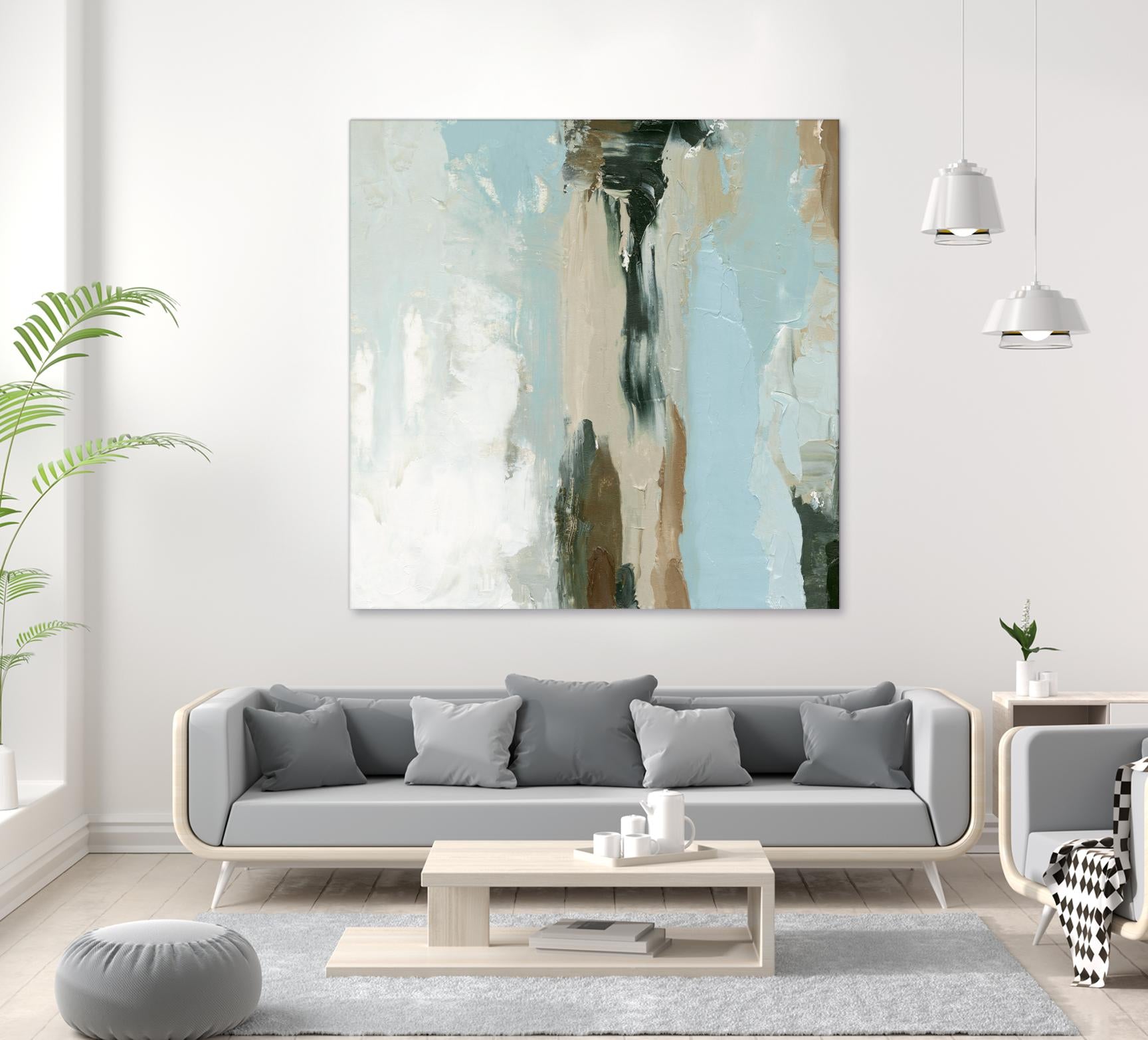 Neutral Landslide II by Emma Caroline on GIANT ART - green landscapes & seascapes abstract