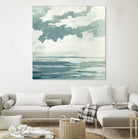 Textured Blue Seascape I by Emma Caroline on GIANT ART - beige landscapes & seascapes abstract