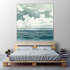 Textured Blue Seascape II by Emma Caroline on GIANT ART - beige landscapes & seascapes abstract