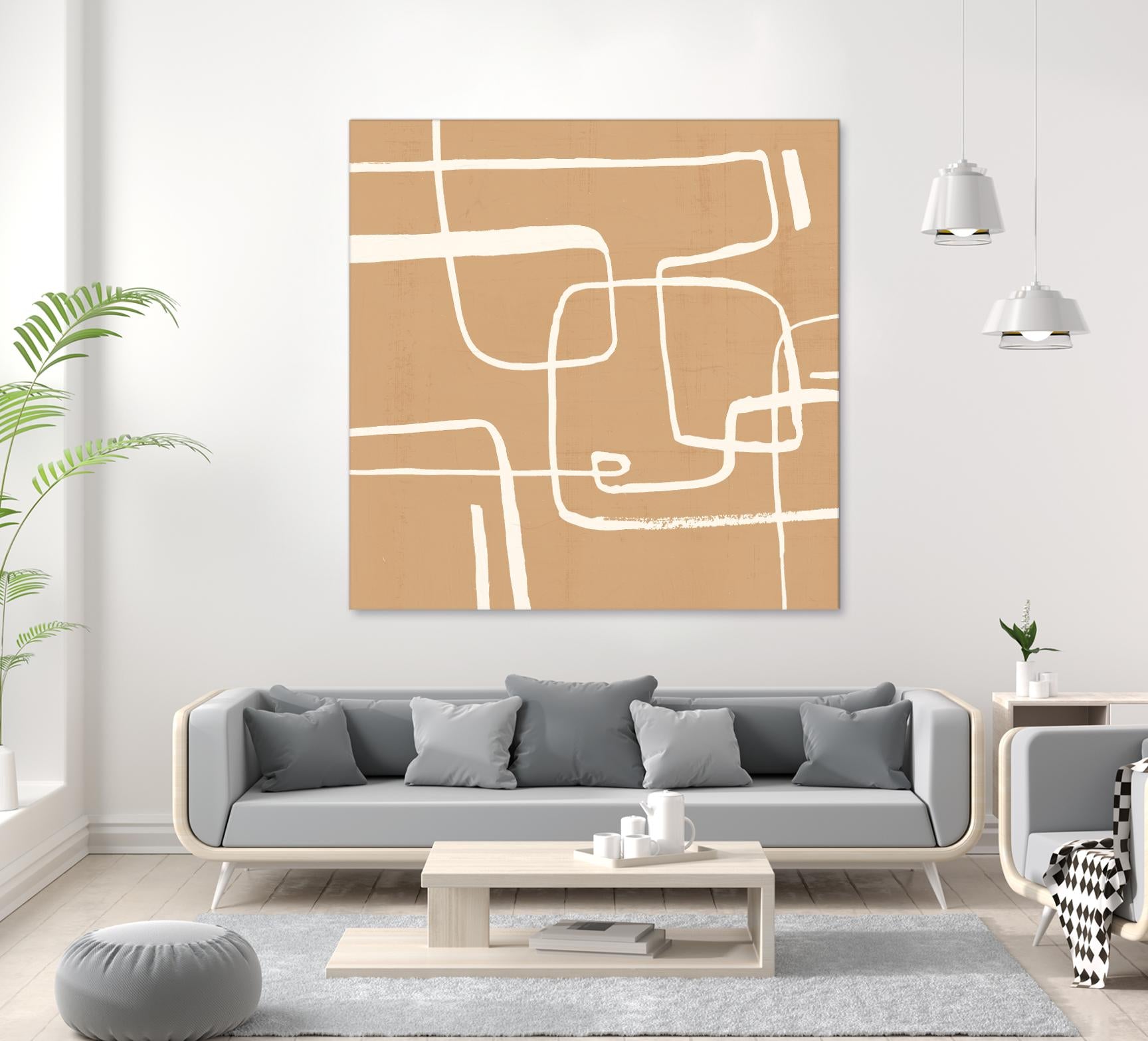 Wayfinder I by Victoria Barnes on GIANT ART - beige abstract abstract