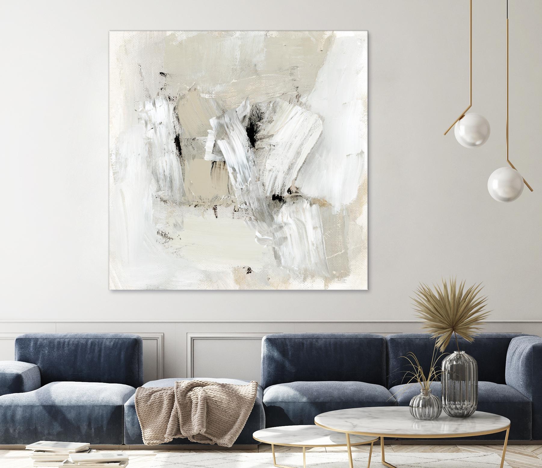 Neutral Brushstrokes I by Victoria Barnes on GIANT ART - beige abstract abstract